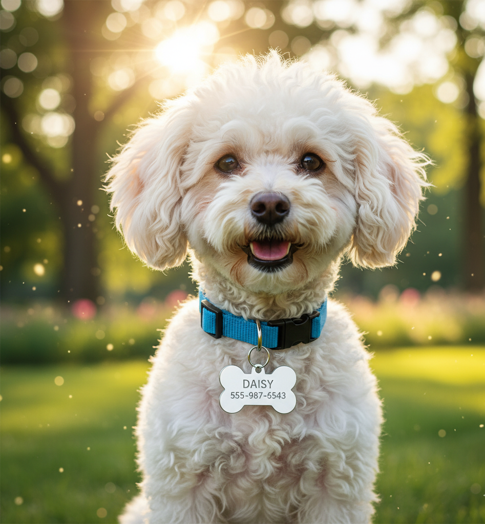 Safe & Sound Custom Engraved Pet ID Tag