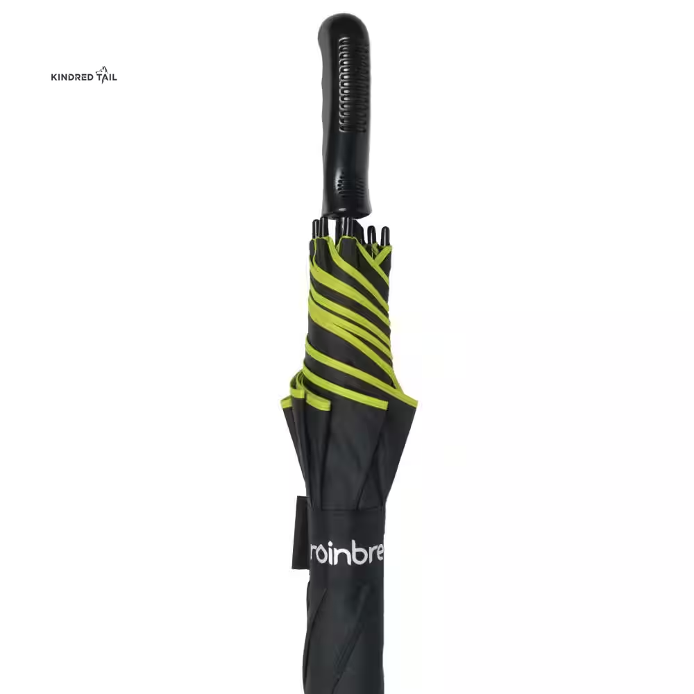Black with Green Large Auto-Open Trim Umbrella