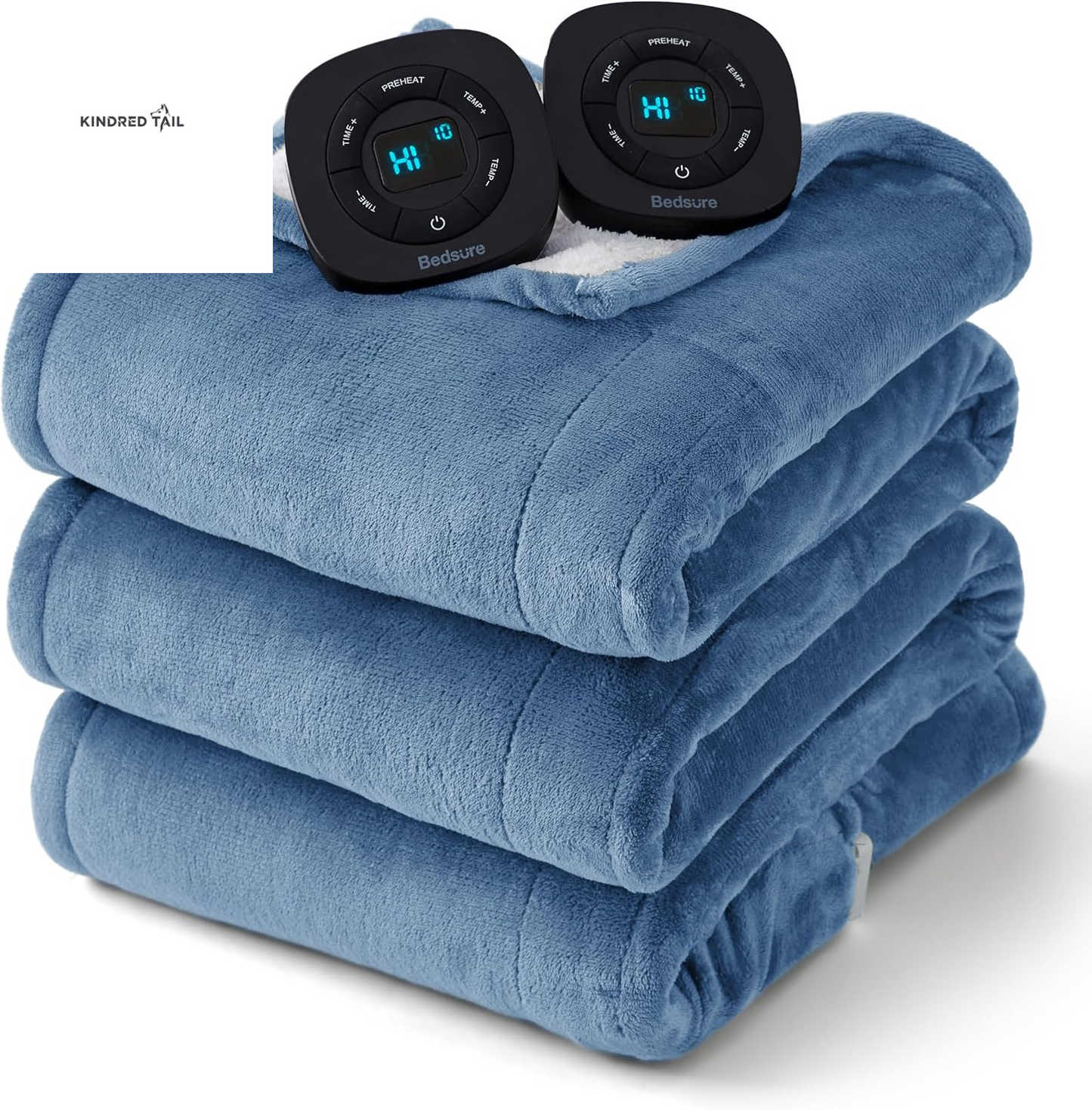 Heated Blanket Throw Blanket - Fast Heating Electric Blanket, Soft Flannel Heated Throw with 4 Time Settings, 6 Heating Settings, Warm Gifts for Grandma & Grandpa & Seniors (50"X60", Grey) - A