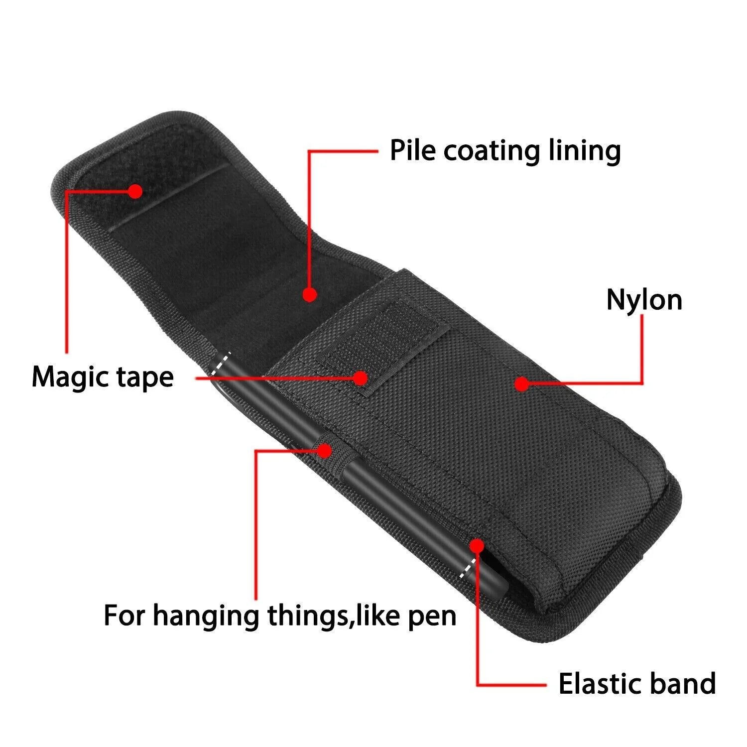 Vertical Cell Phone Pouch - Holster Pouch Wallet Case with Belt Clip for Iphone / Samsung and Others
