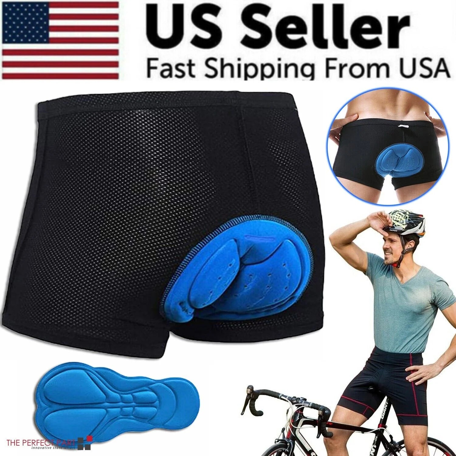 Men / Women Cycling Shorts - Bicycle Bike Underwear Pants with Sponge Gel 3D Padded