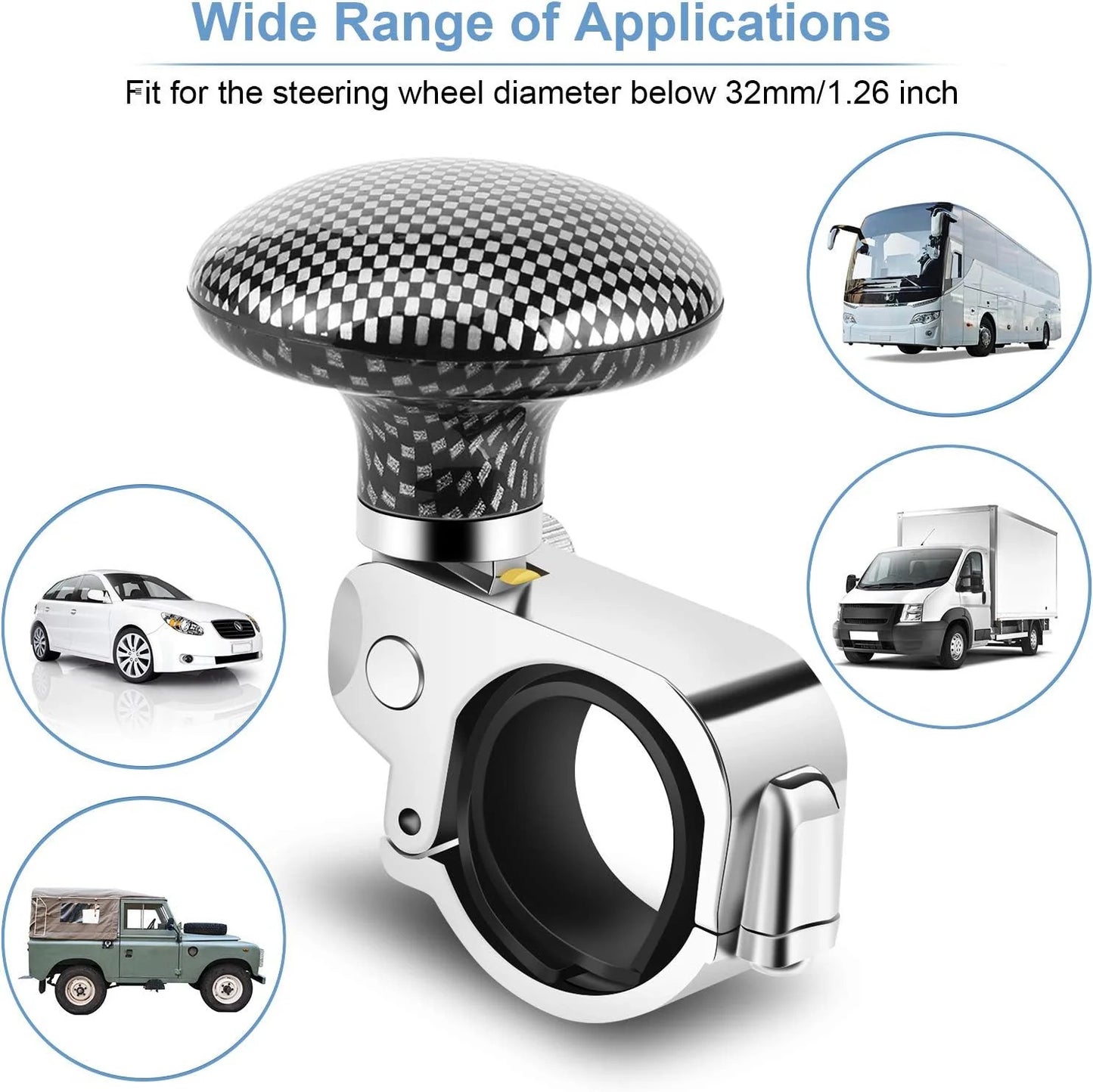 Steering Wheel Spinner Knob Handle - Universal Heavy Duty, for Car Truck steering Power