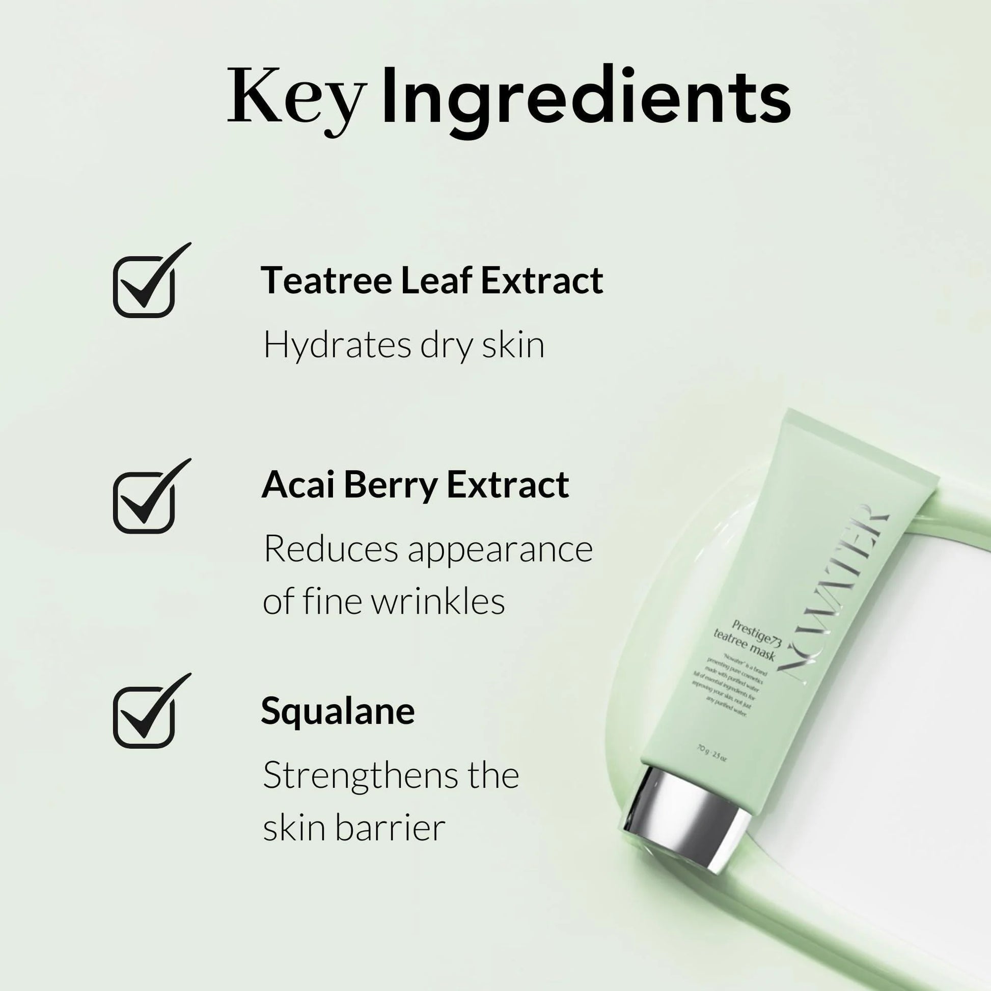 Korean Peel Off Mask - Tea Tree Wrapping Mask Skin Soothing Care Acne Prone Skin 2.4 Oz Teatree & 6 Tropical Fruit Extracts Calming Peel off Mask Korean Skincare for Face