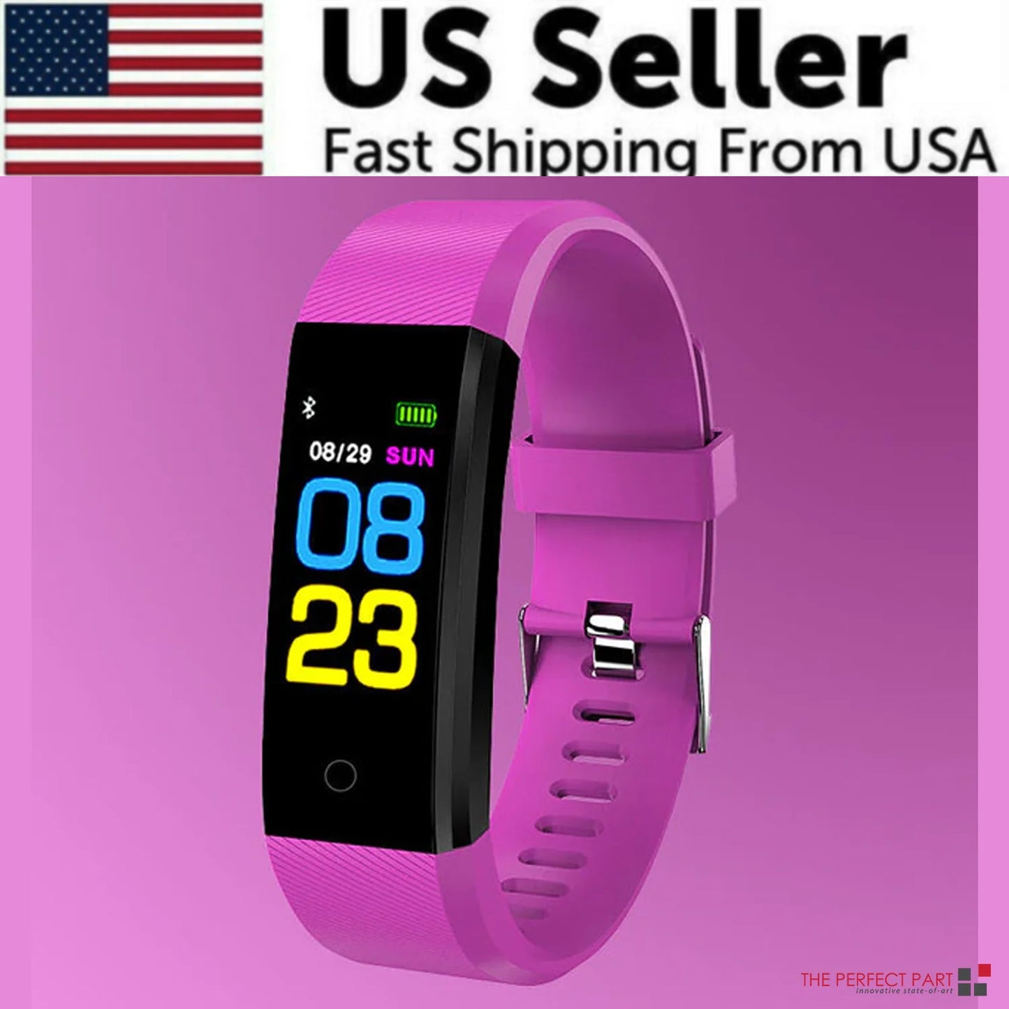 AD - Fitness Smart Watch Activity Tracker Heart Rate for Women Men Oxygen BP Monitor