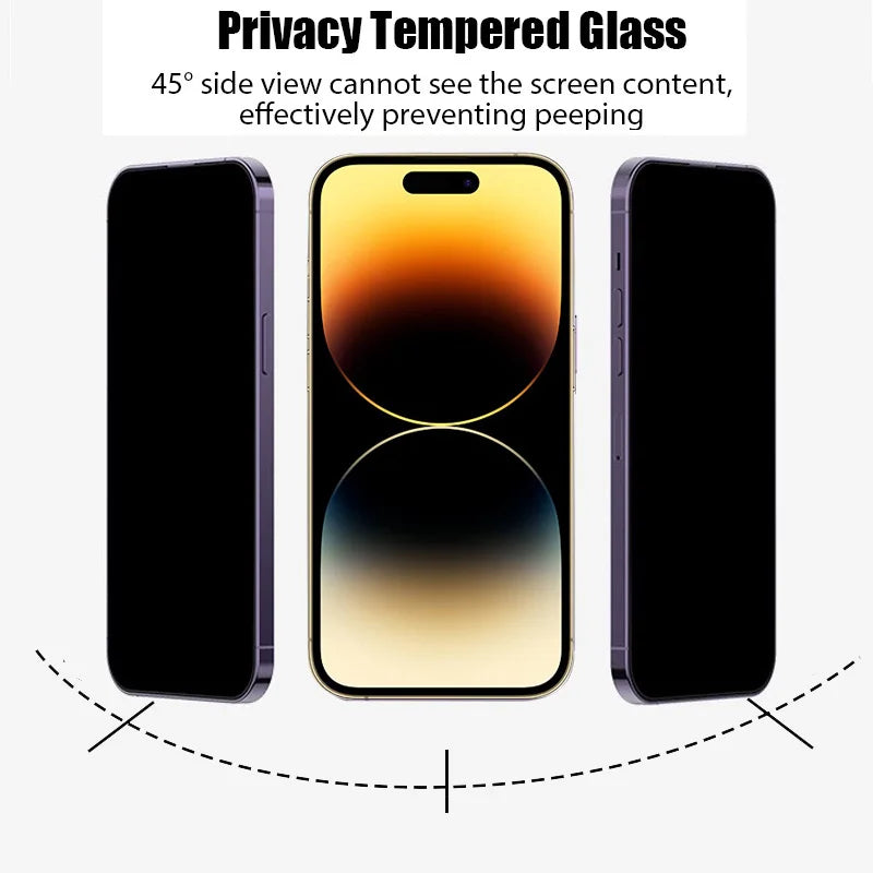 Original Screen Protector - For Iphone 16 17 15 14 Pro Privacy Tempered Glass for Iphone 15 14 13 12 11 Pro Max Iphone14 Iphone13 Iphone16 Iphone 16 Pro anti Spy Screen Protector Iphone 14Pro