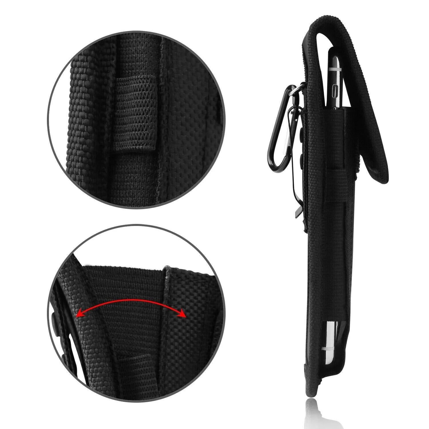 Vertical Cell Phone Pouch - Holster Pouch Wallet Case with Belt Clip for Iphone / Samsung and Others
