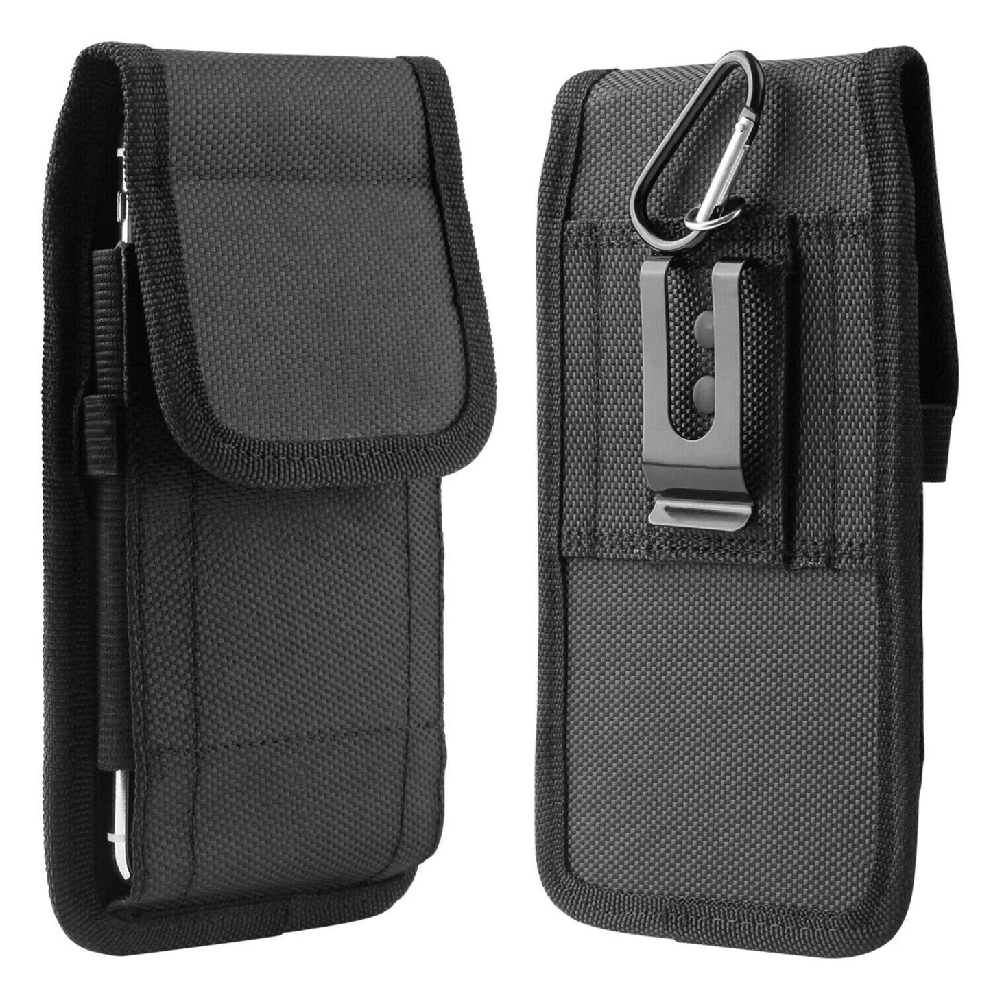 Vertical Cell Phone Pouch - Holster Pouch Wallet Case with Belt Clip for Iphone / Samsung and Others