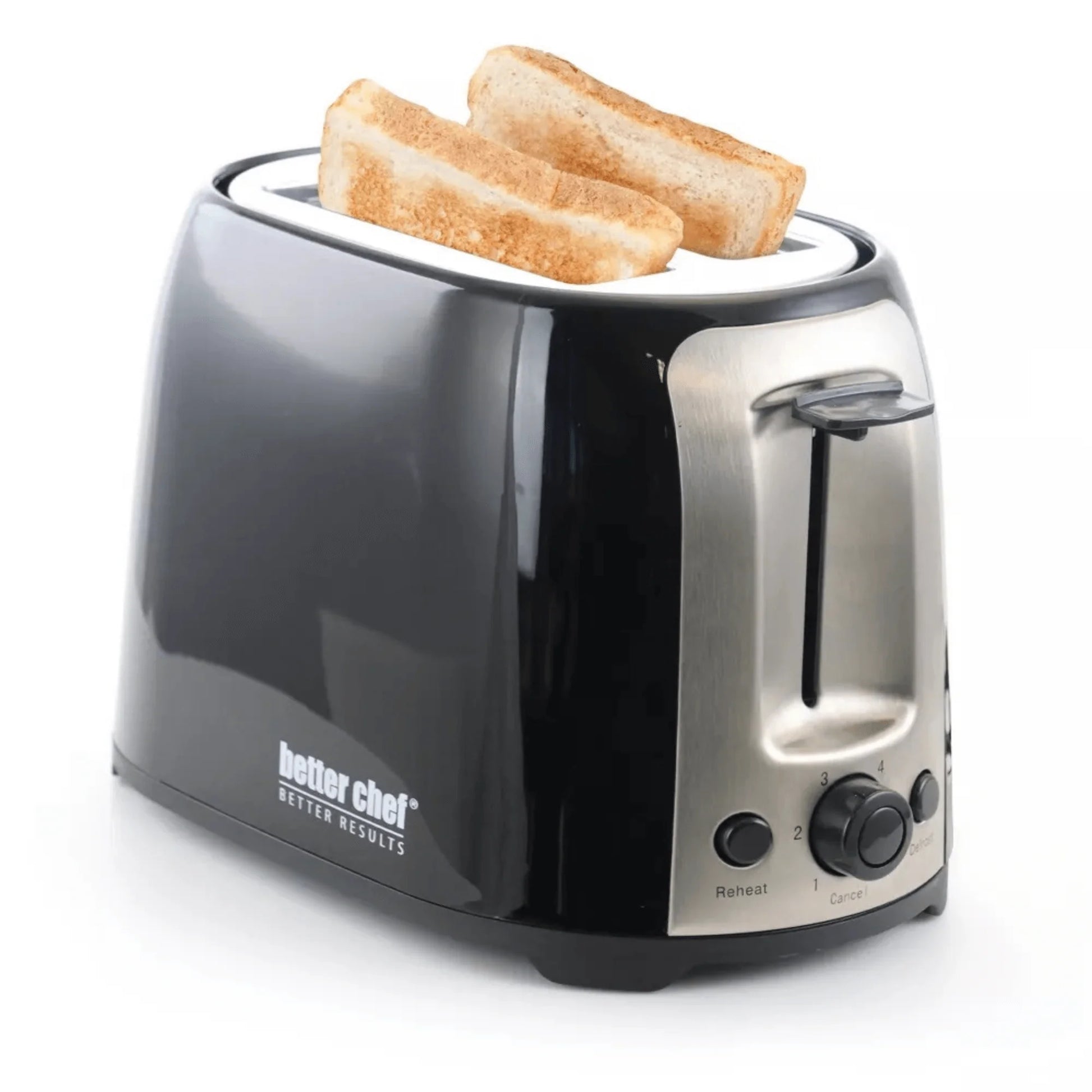 Slice Toaster - Better Chef Deluxe Cool Touch Wide-Slot 2-Slice Toaster with Stainless Accents - REFURBISHED
