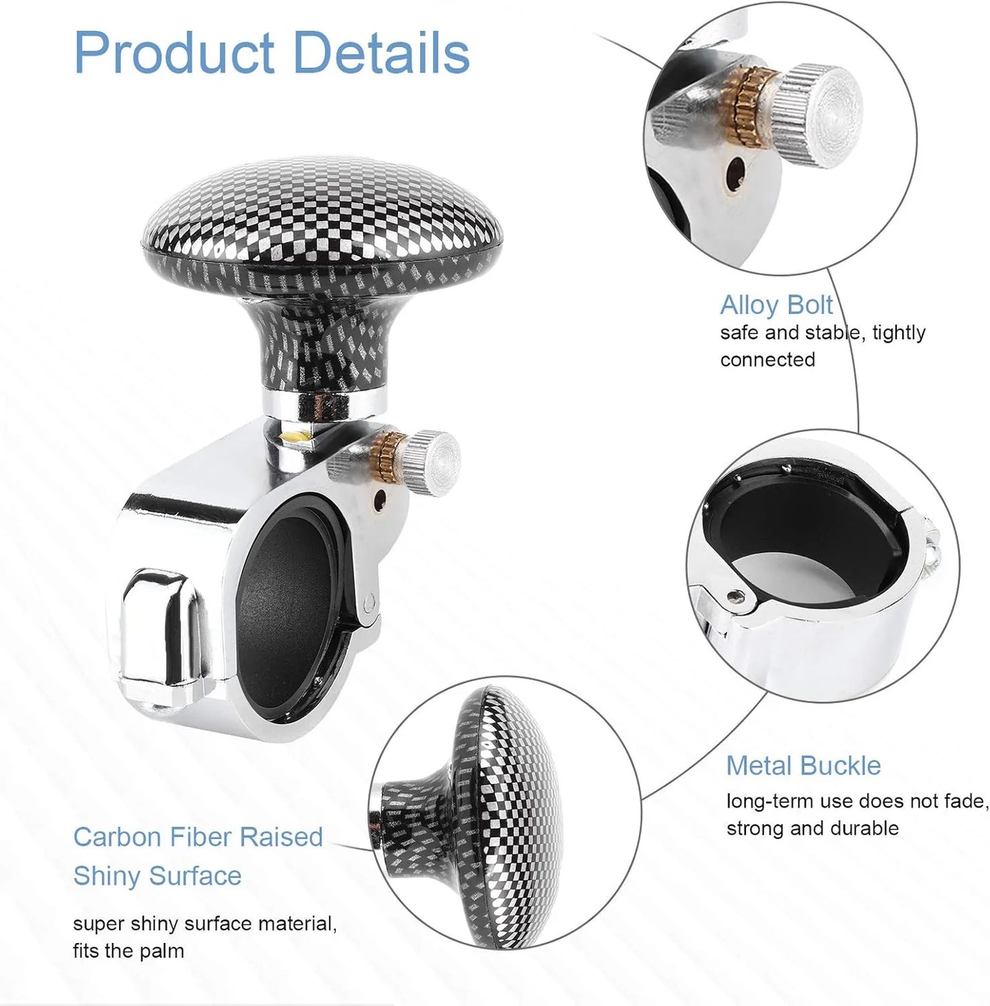 Steering Wheel Spinner Knob Handle - Universal Heavy Duty, for Car Truck steering Power