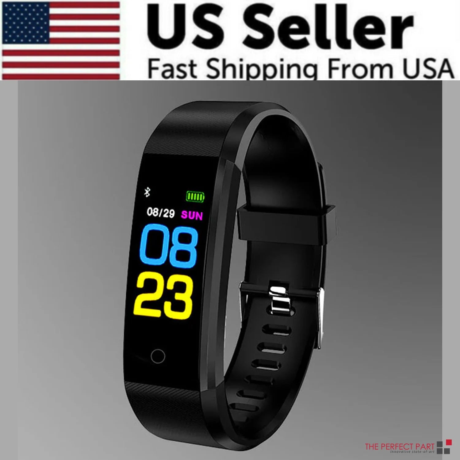 AD - Fitness Smart Watch Activity Tracker Heart Rate for Women Men Oxygen BP Monitor