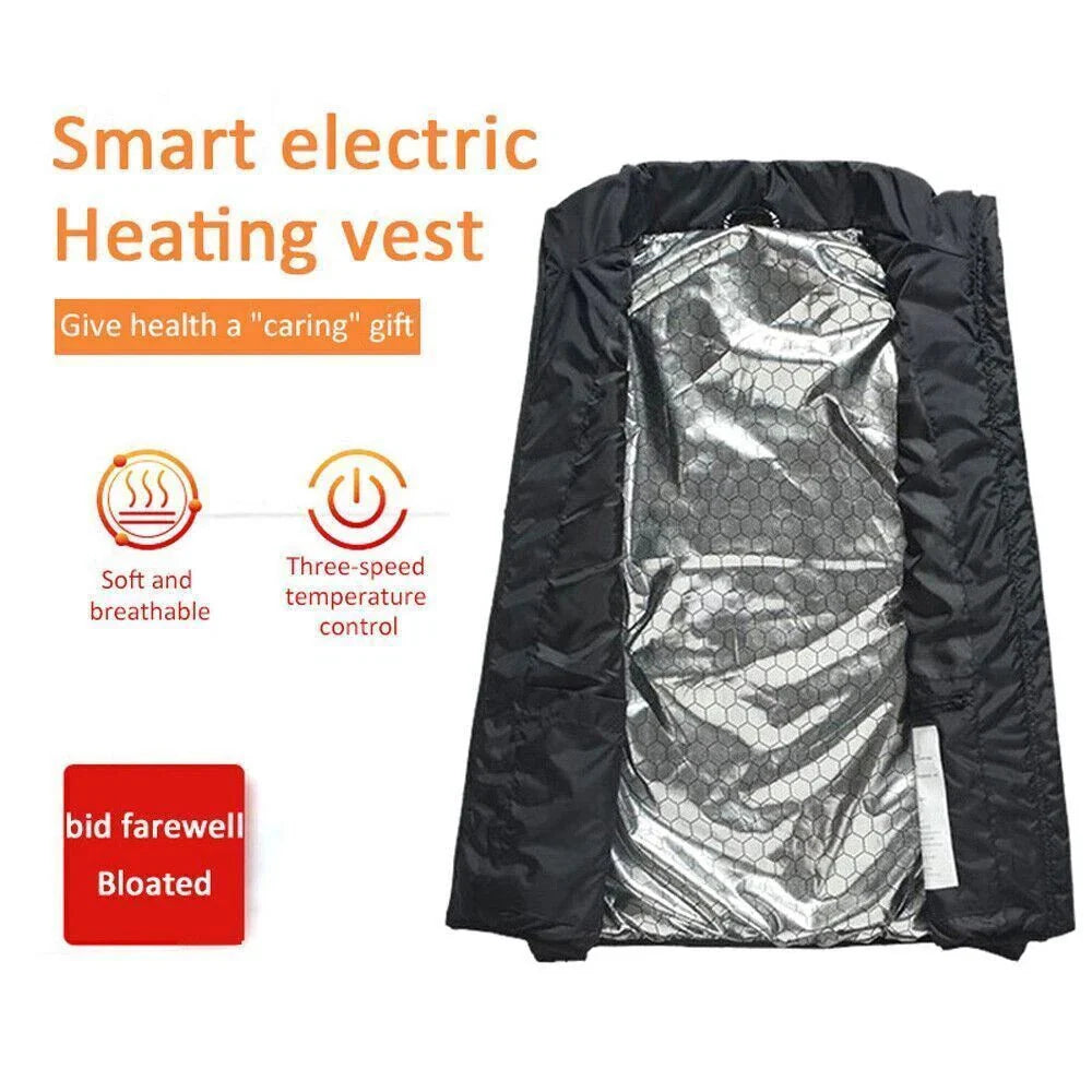 Heated Vest - Vest with 9 Heating Zones with 10000Mah Battery Pack Electric Heating Vest US