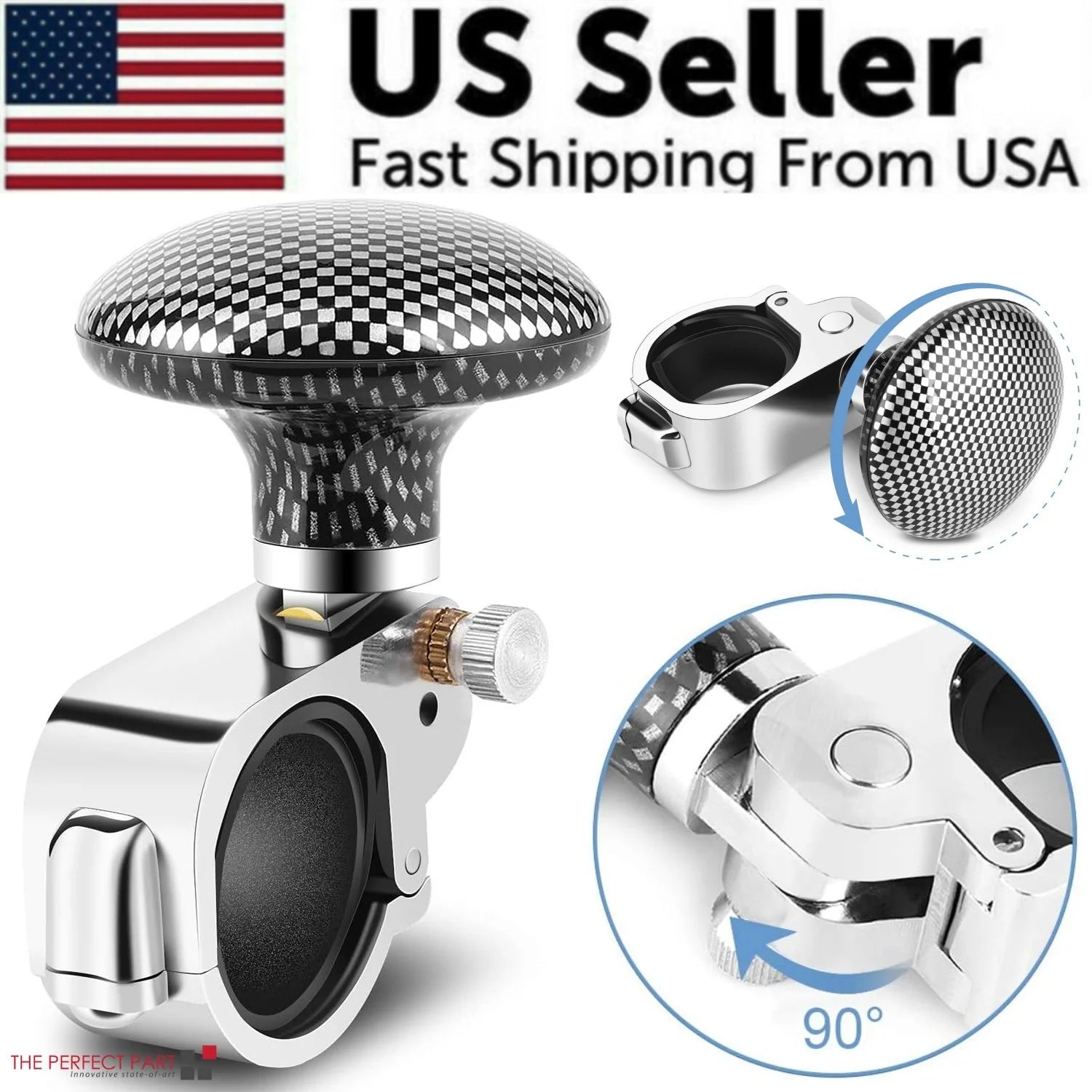 Steering Wheel Spinner Knob Handle - Universal Heavy Duty, for Car Truck steering Power