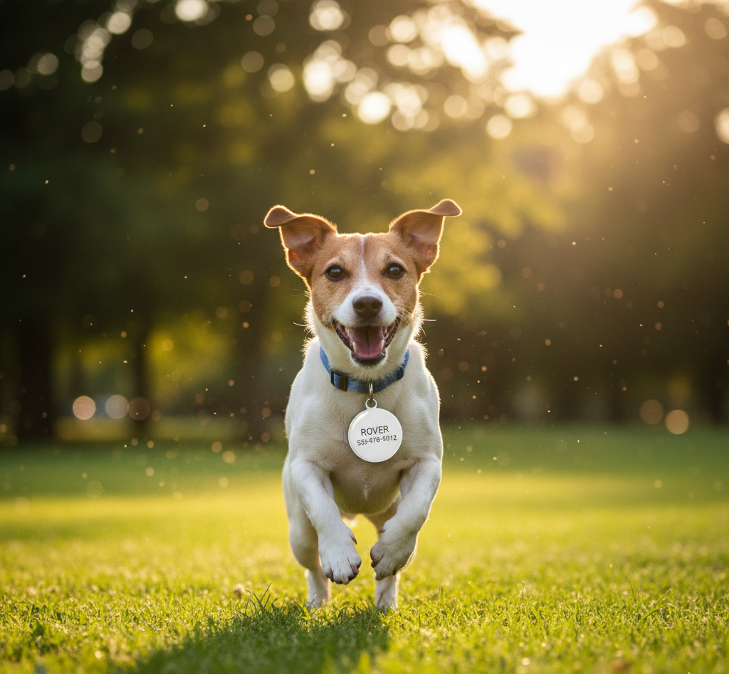 Safe & Sound Custom Engraved Pet ID Tag