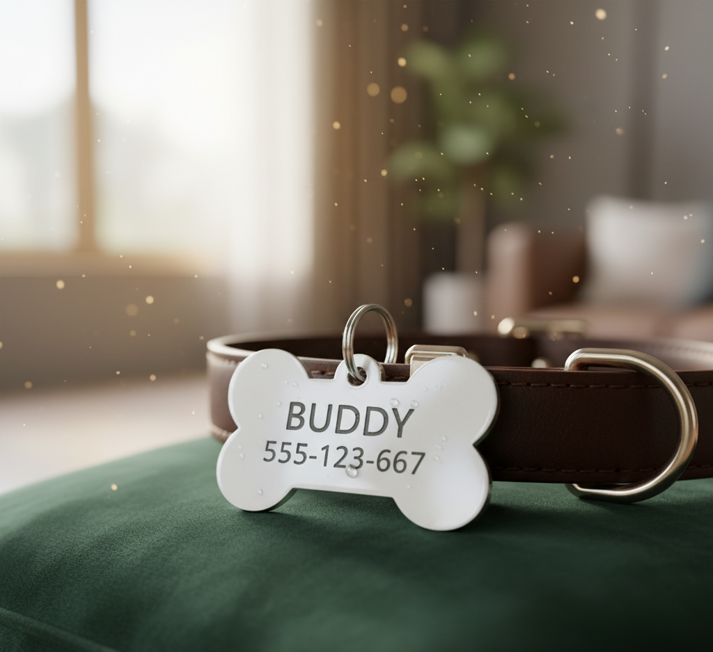 Safe & Sound Custom Engraved Pet ID Tag