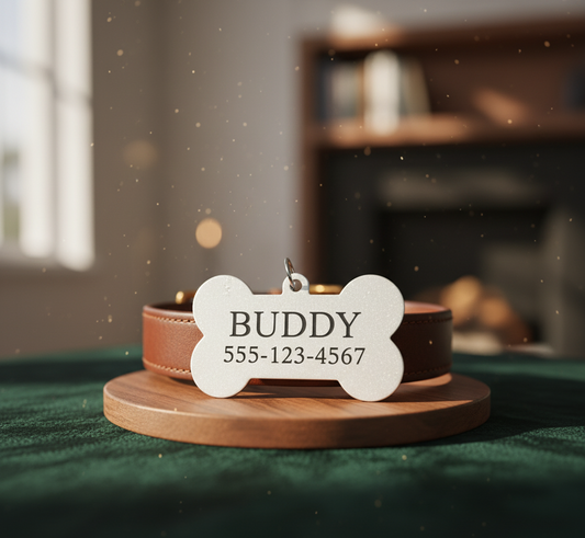 Safe & Sound Custom Engraved Pet ID Tag