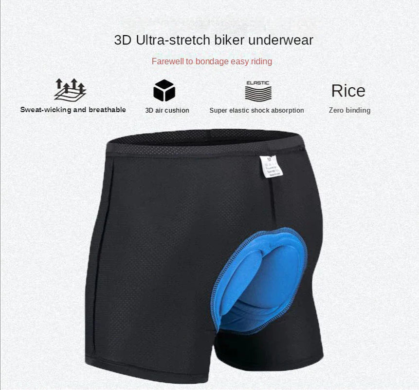 Men / Women Cycling Shorts - Bicycle Bike Underwear Pants with Sponge Gel 3D Padded