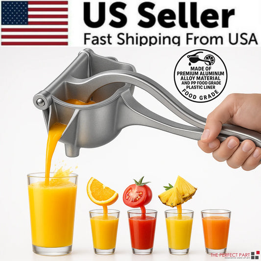 Heavy Duty Metal Manual Juicer - Fruit Juice Squeezer for Pressing Lemons, Oranges