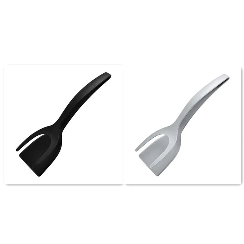 Flip Tongs - 2 in 1 Grip and Flip Tongs Egg Spatula Tongs Clamp Pancake Fried Egg French Toast Omelet Overturned Kitchen Accessories