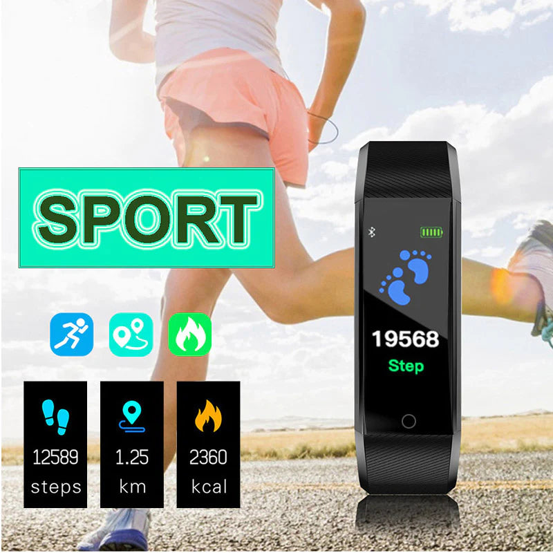 AD - Fitness Smart Watch Activity Tracker Heart Rate for Women Men Oxygen BP Monitor
