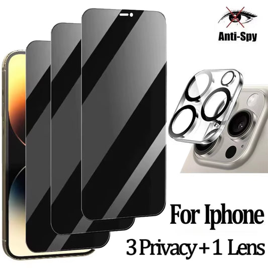 Original Screen Protector - For Iphone 16 17 15 14 Pro Privacy Tempered Glass for Iphone 15 14 13 12 11 Pro Max Iphone14 Iphone13 Iphone16 Iphone 16 Pro anti Spy Screen Protector Iphone 14Pro