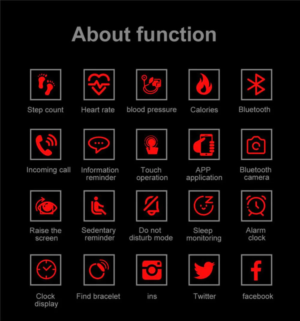 AD - Fitness Smart Watch Activity Tracker Heart Rate for Women Men Oxygen BP Monitor