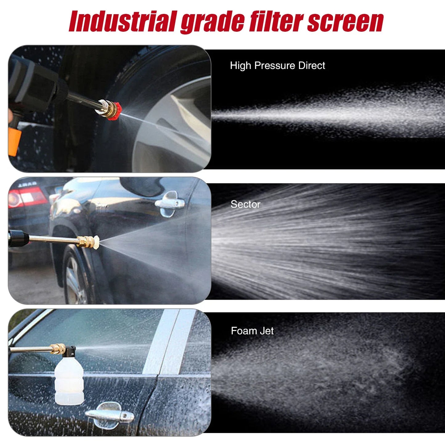 High Pressure Water Spray Gun - Portable Cordless Electric High Pressure Water Spray Gun Car Washer Cleaner Tool