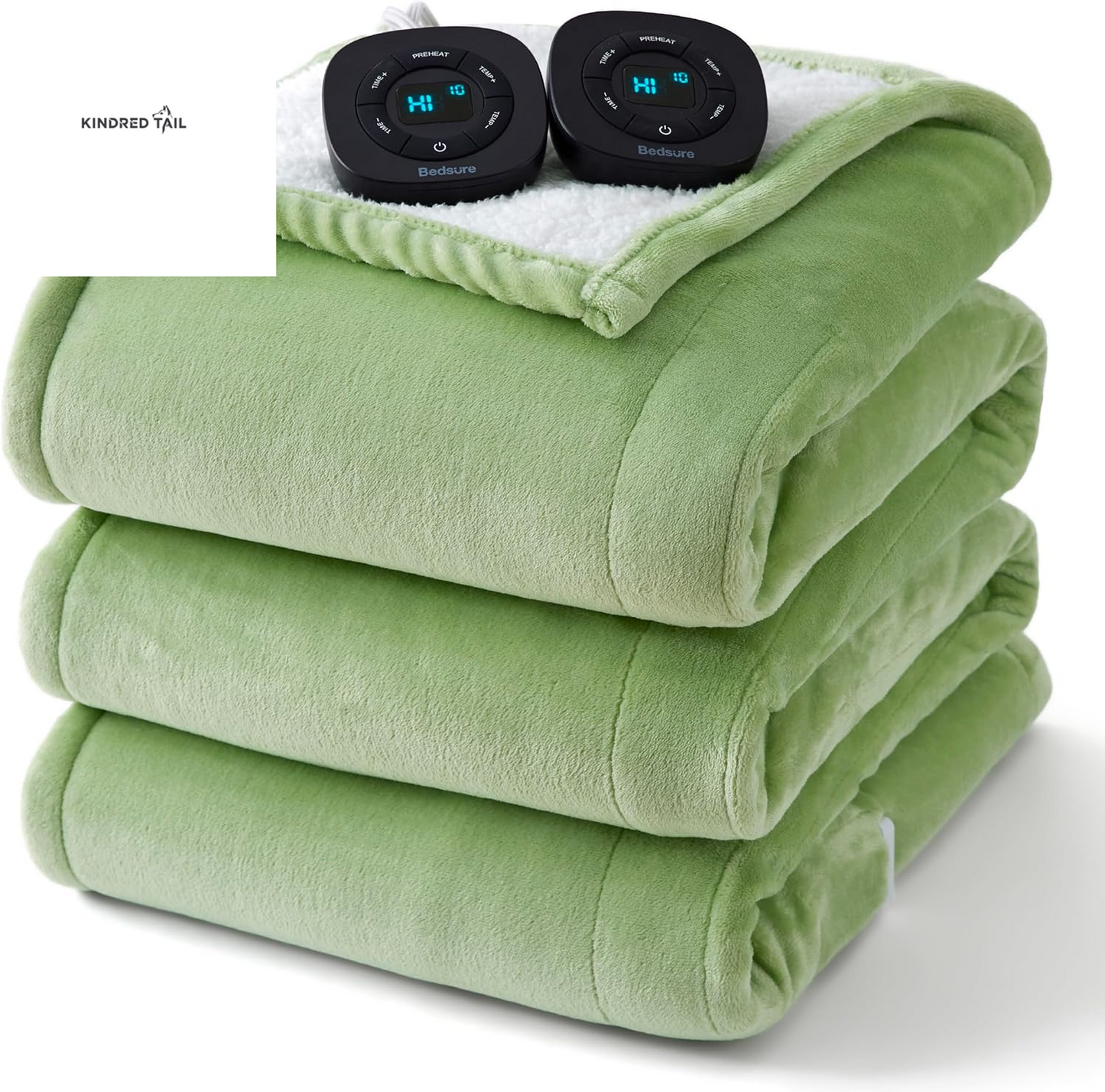 Heated Blanket Throw Blanket - Fast Heating Electric Blanket, Soft Flannel Heated Throw with 4 Time Settings, 6 Heating Settings, Warm Gifts for Grandma & Grandpa & Seniors (50"X60", Grey) - A