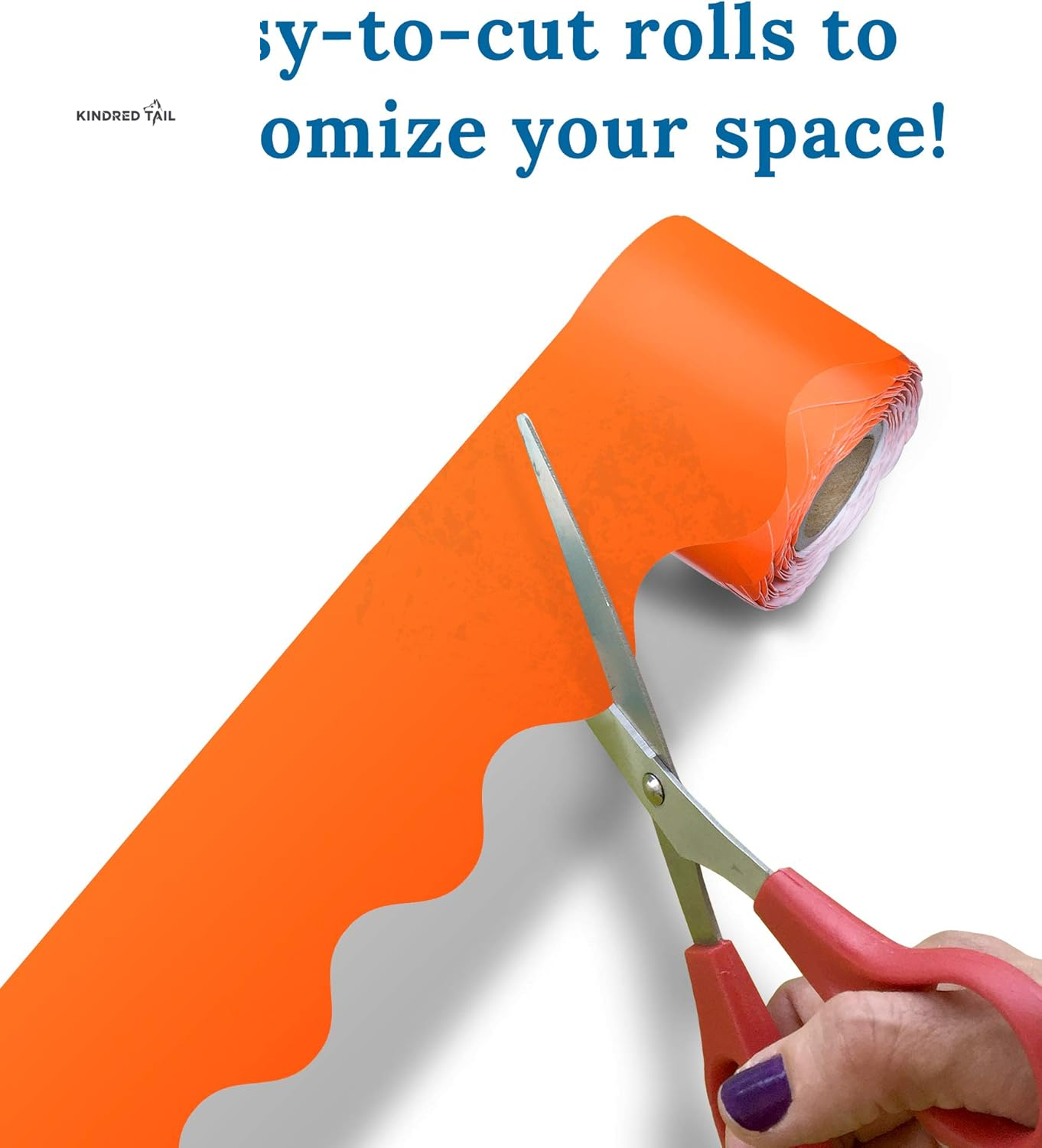 Orange Scalloped Borders - For School, Office and toy making - A