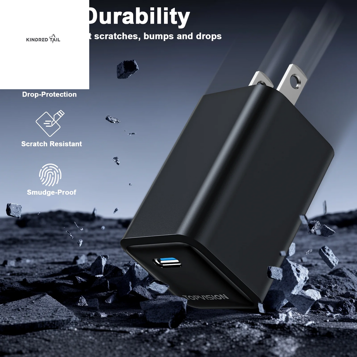 USB-C Charger Block 65W, Fast Charging Wall Charger Adapter for Apple, Android, 1 Pack