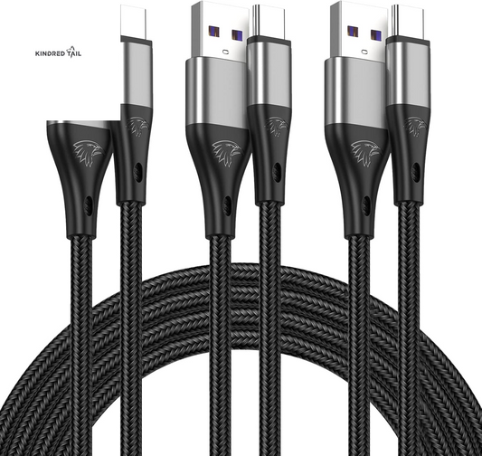USB to USB C Cable - 3Pack 3Ft Premium Nylon Braided Fast Charging,3A Rapid Charger Cord,Type C to a Cable Compatible with Samsung Galaxy S22 S21 S20 S10 S9 S8 Plus,Note 20 10 9 8,LG V50 V40 - A