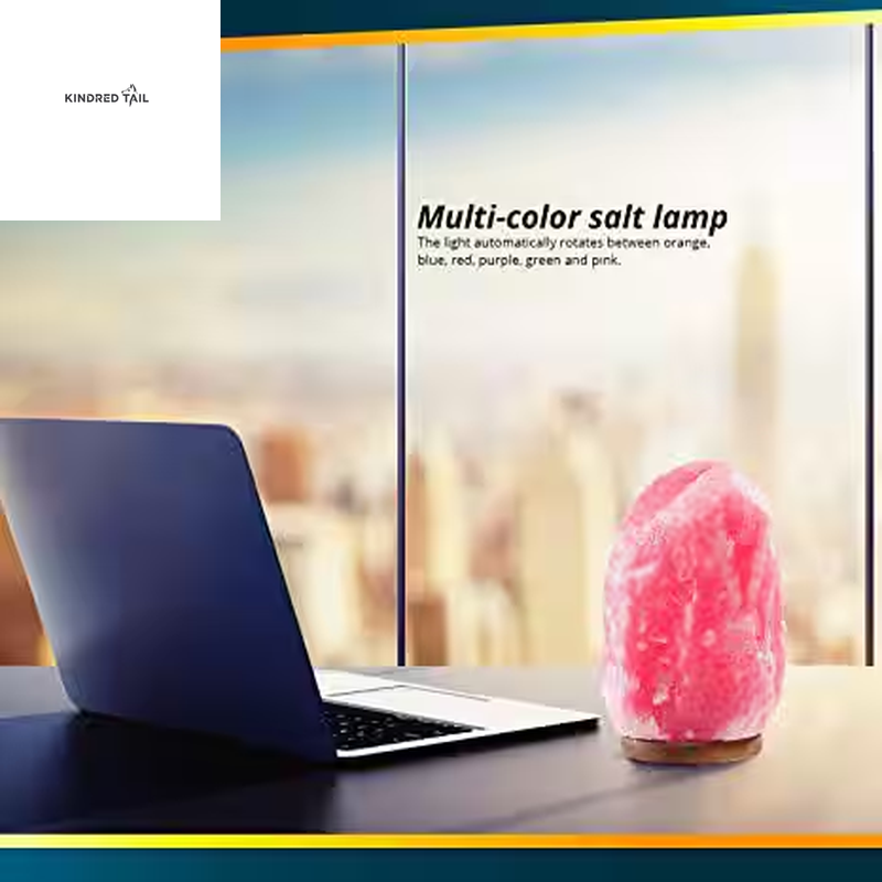 H-5.5-Inch Natural Hand Carved Himalayan Pink Salt Lamp, 4–6 Lbs, Crystal Rock Night Light for Bedroom, Living Room & Office, Relaxation, Air Purifying & Decorative Home Accent