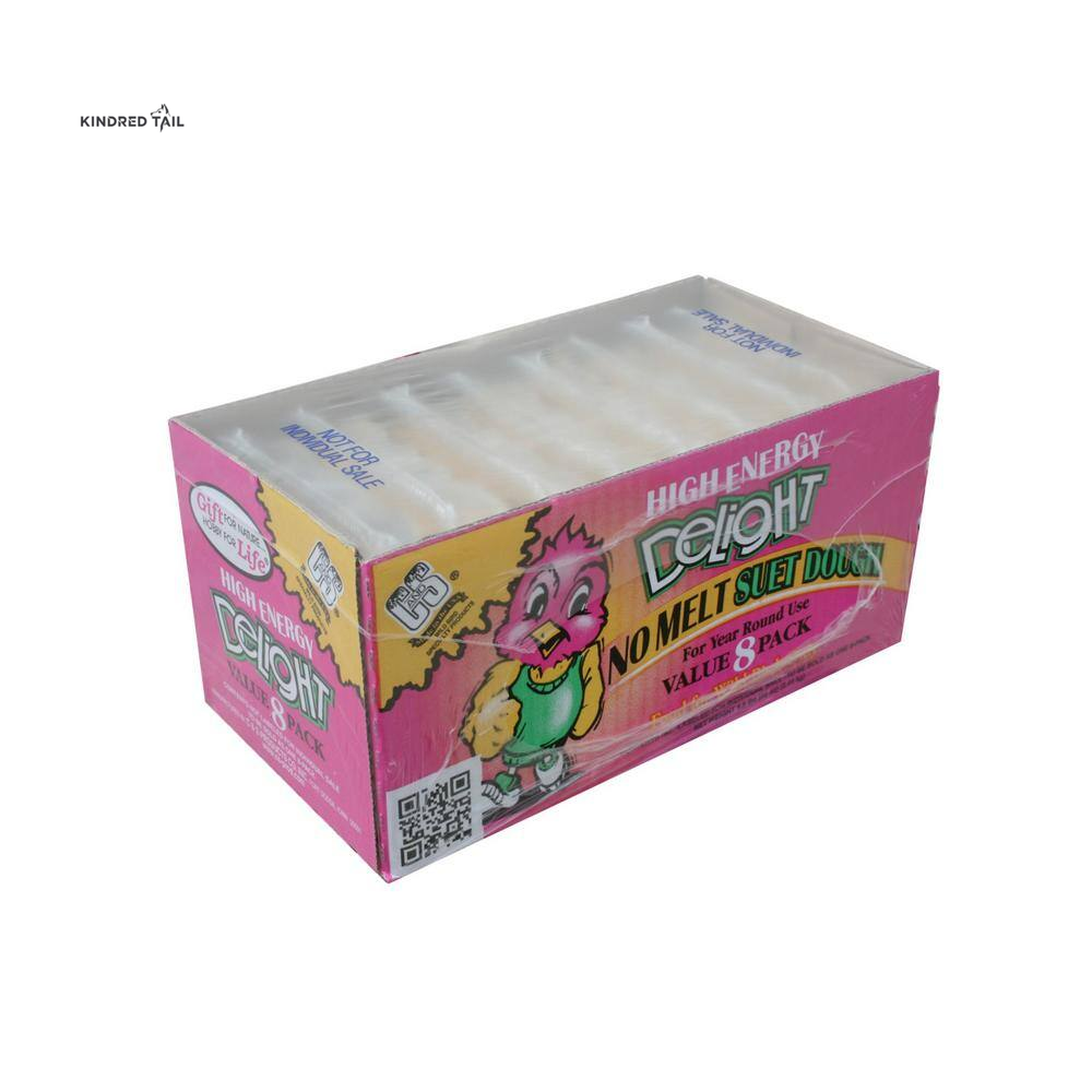 High Energy Delight Suet Dough Value 8-Pack – Premium Wild Bird Food Cakes for Backyard Feeders, Attracts Cardinals, Chickadees, Woodpeckers & More