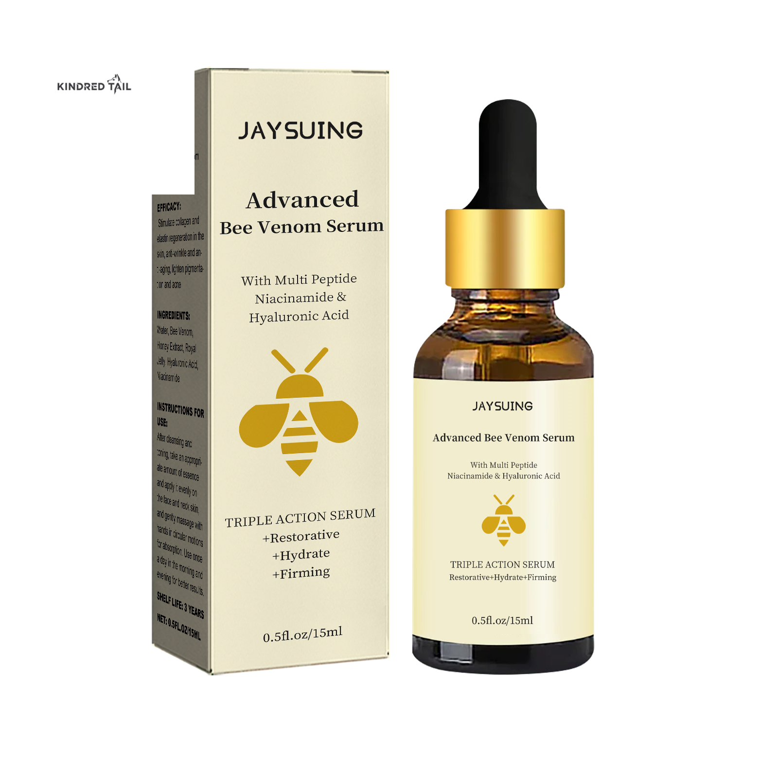C-Jayswing Bee Venom Face Serum – Dark Spot Repair, Moisturizing & Firming Skin Treatment, Anti-Aging & Hydrating Skincare for All Skin Types