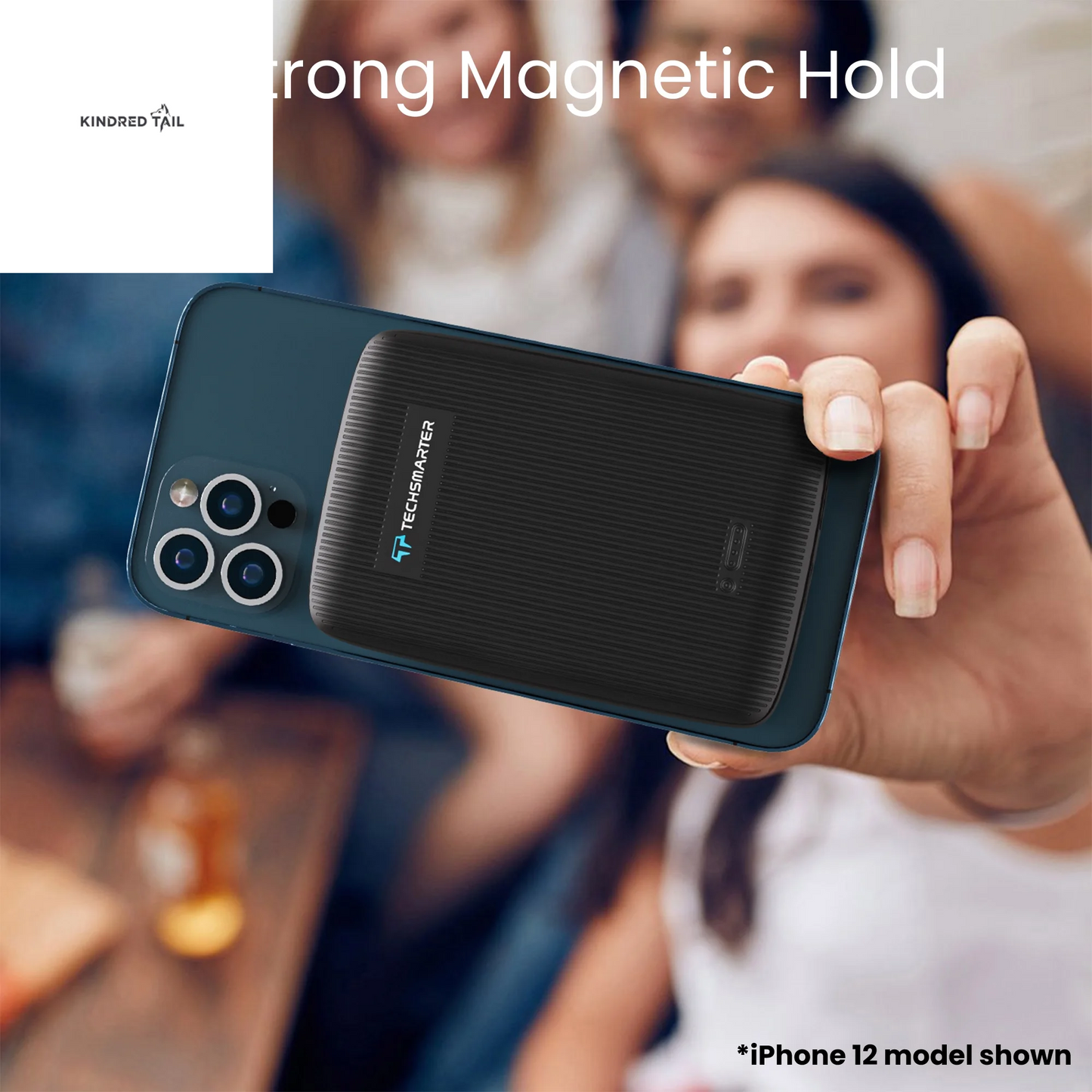 Magnetic 10000Mah Wireless Power Bank, 18W USB-C PD Portable Charger. Compatible with Iphone 14, 13, 12 Only