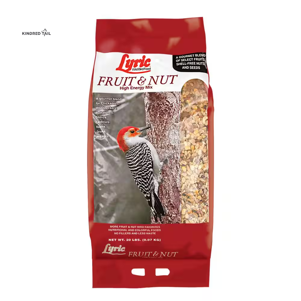 5 Lb. Fruit & Nut High Energy Wild Bird Food – Premium Bird Seed Mix for Backyard Birds, Attracts Cardinals, Blue Jays, Chickadees & More