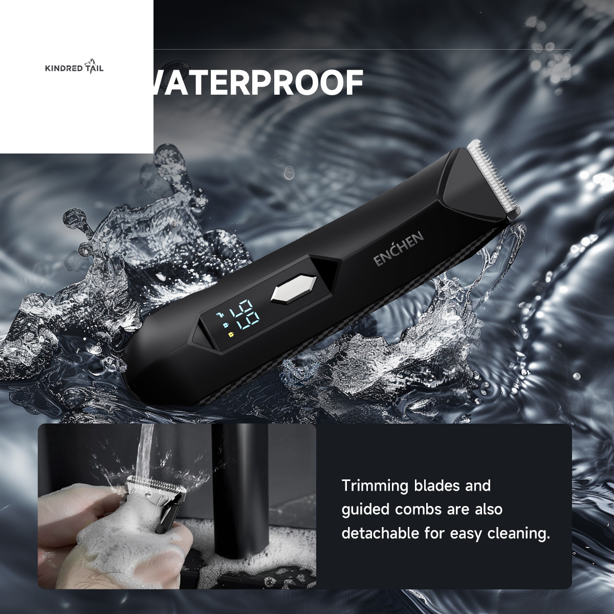 C-Spark-2 Body Hair Shear, Electric Rechargeable Trimmer for Men & Women, Cordless Grooming Kit for Body, Chest, Legs, and Sensitive Areas, Portable and Travel-Friendly