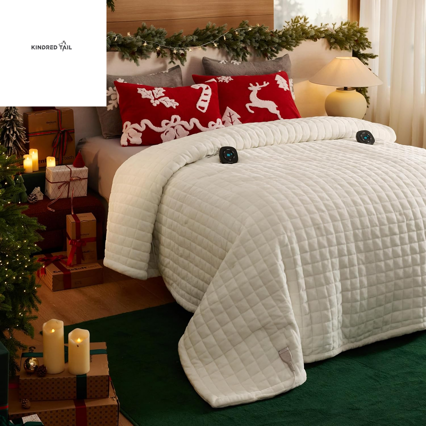 Heated Blanket Throw Blanket - Fast Heating Electric Blanket, Soft Flannel Heated Throw with 4 Time Settings, 6 Heating Settings, Warm Gifts for Grandma & Grandpa & Seniors (50"X60", Grey) - A