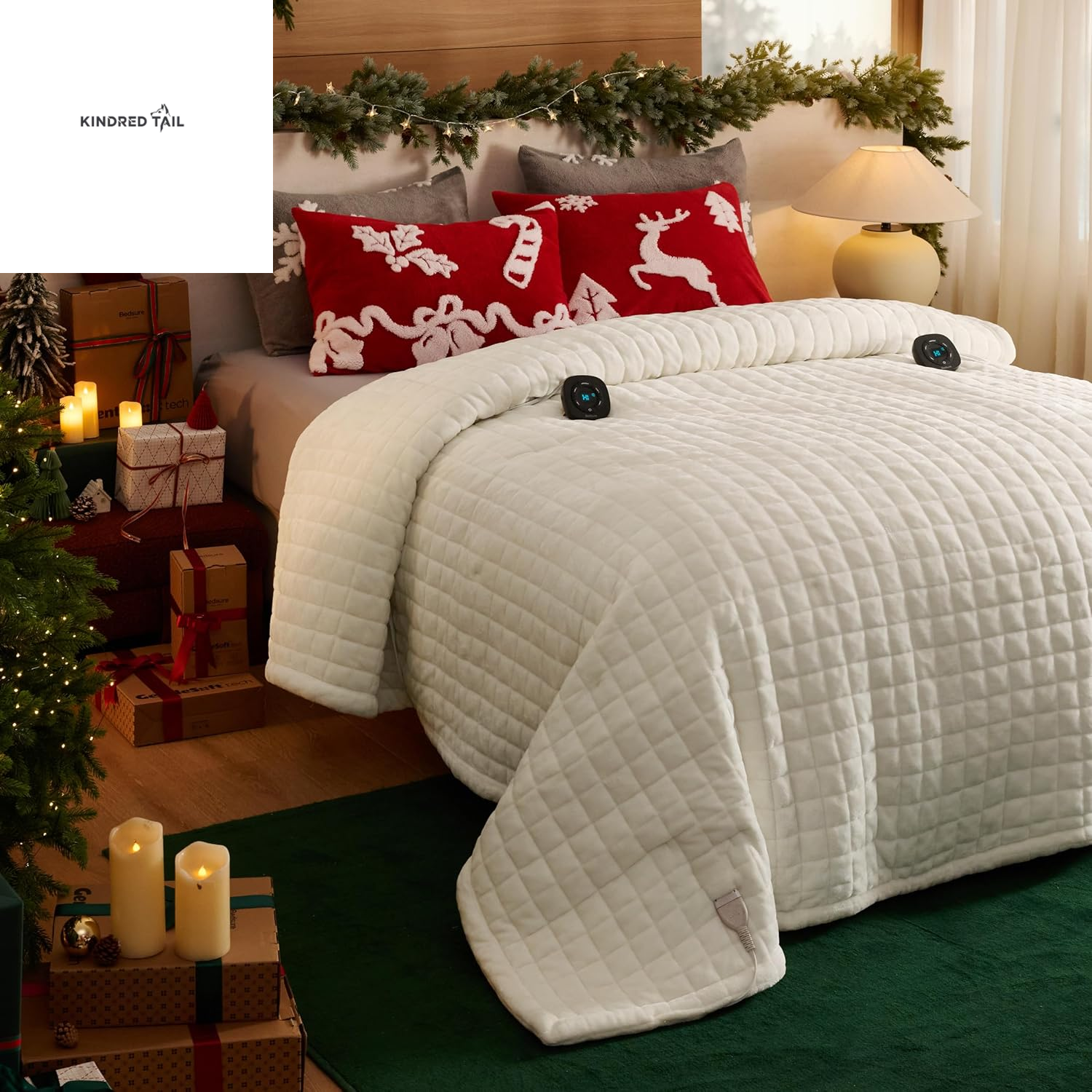 Heated Blanket Throw Blanket - Fast Heating Electric Blanket, Soft Flannel Heated Throw with 4 Time Settings, 6 Heating Settings, Warm Gifts for Grandma & Grandpa & Seniors (50"X60", Grey) - A