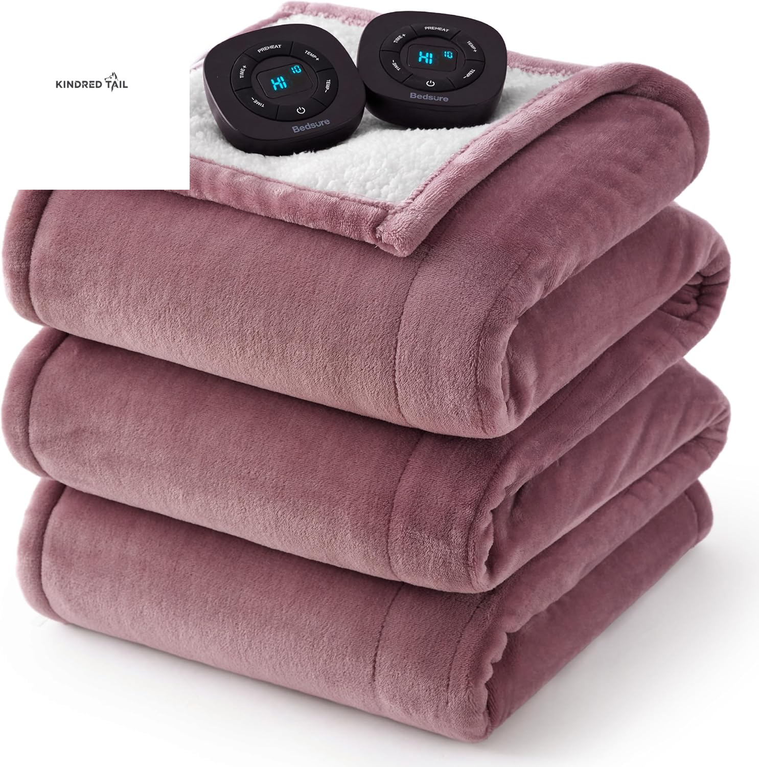 Heated Blanket Throw Blanket - Fast Heating Electric Blanket, Soft Flannel Heated Throw with 4 Time Settings, 6 Heating Settings, Warm Gifts for Grandma & Grandpa & Seniors (50"X60", Grey) - A