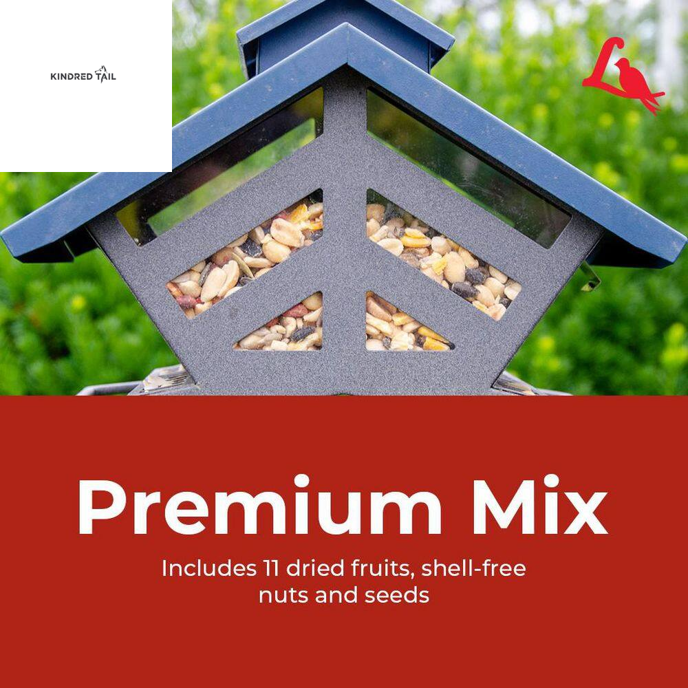 5 Lb. Fruit & Nut High Energy Wild Bird Food – Premium Bird Seed Mix for Backyard Birds, Attracts Cardinals, Blue Jays, Chickadees & More