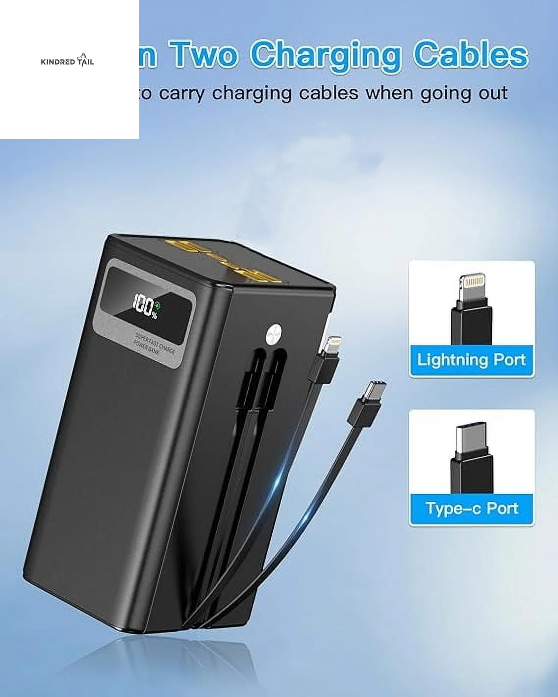 Portable Charger 60000 Mah 120W Super Fast Charger Outdoor Camping Live Power Bank,Power Station LED Display External Battery Pack,Compatible with Iphone & Android Cell Phone