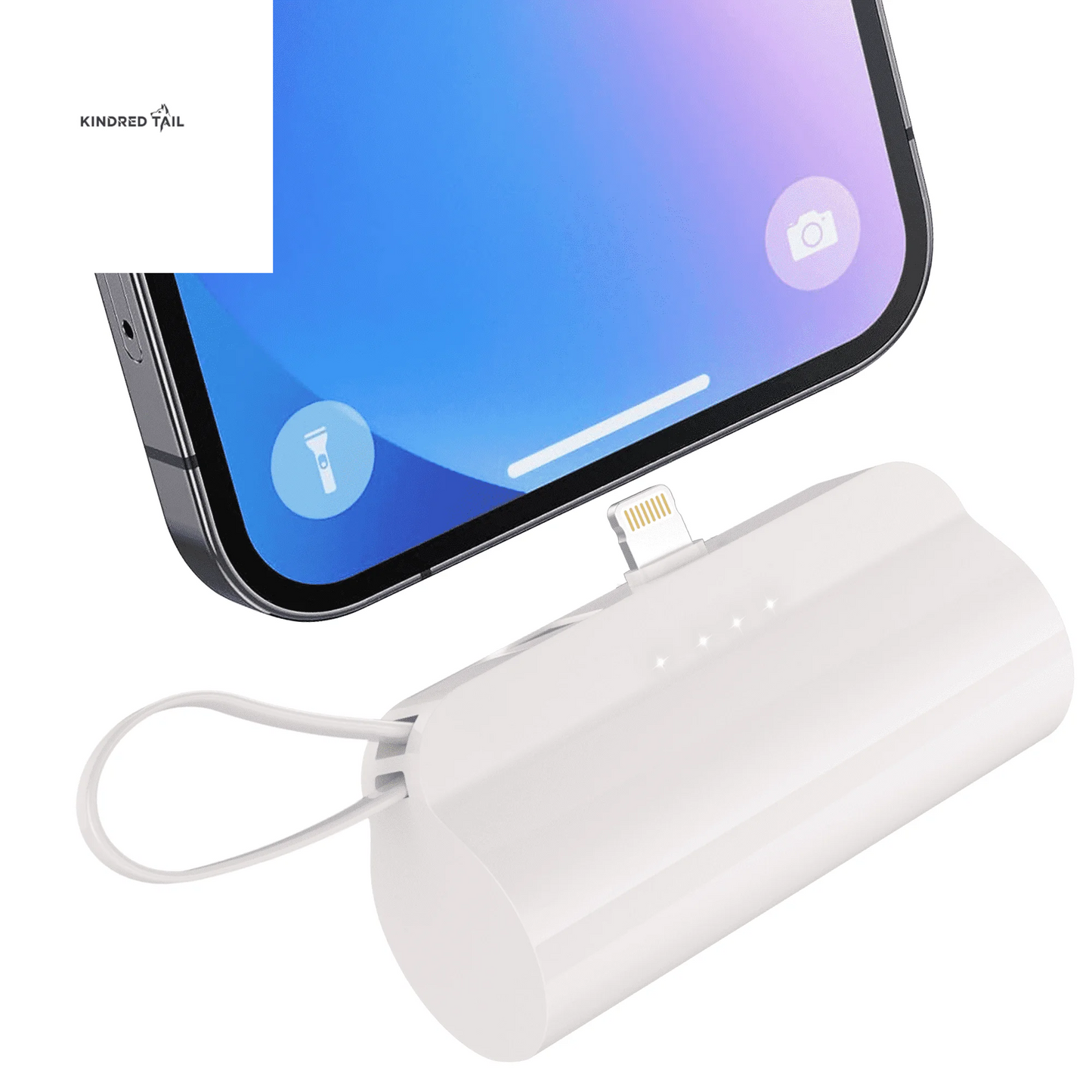 Portable Charger Small Fast Charger 5000Mah Portable Power Pack with Built-In Cables, for Iphone, Samsung