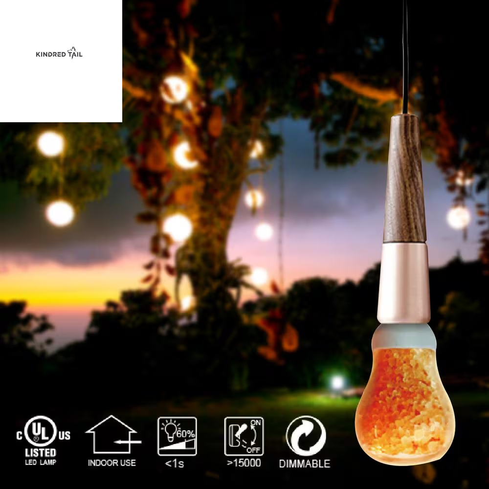 H-7W A19 LED Pink Salt Night Light Bulb, Warm Amber Glow Edison Style Decorative Light, Soft Mood Lighting for Bedroom, Bathroom & Living Room, Standard E26 Base, Energy Efficient, Pack of 2