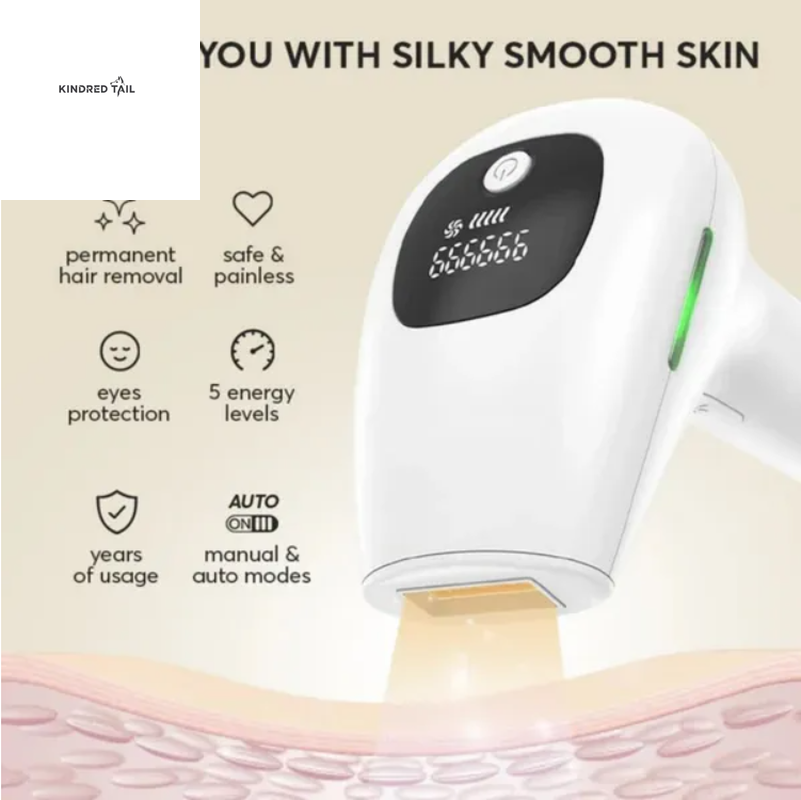 C-Professional IPL Laser Hair Removal Epilator for Body, Bikini & Legs, 900,000 Flashes, 5-Level Adjustable Painless Electric Depilatory Device for Long-Lasting Hair Reduction