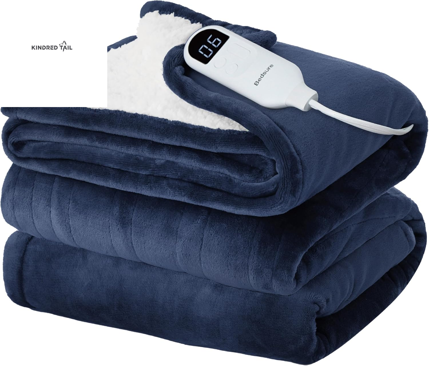 Heated Blanket Throw Blanket - Fast Heating Electric Blanket, Soft Flannel Heated Throw with 4 Time Settings, 6 Heating Settings, Warm Gifts for Grandma & Grandpa & Seniors (50"X60", Grey) - A