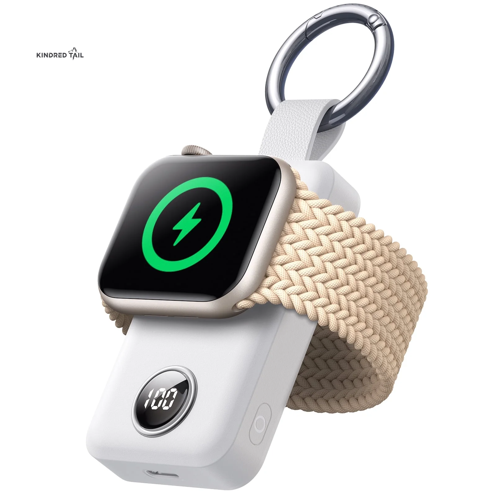 Portable Charger for Apple Watch, 2000Mah Magnetic Wireless Power Bank Fast Charger Keychain, Compatible for Iwatch Series 11/10/9/8/7/6/5/Se/4/3/2/Ultra, Pink