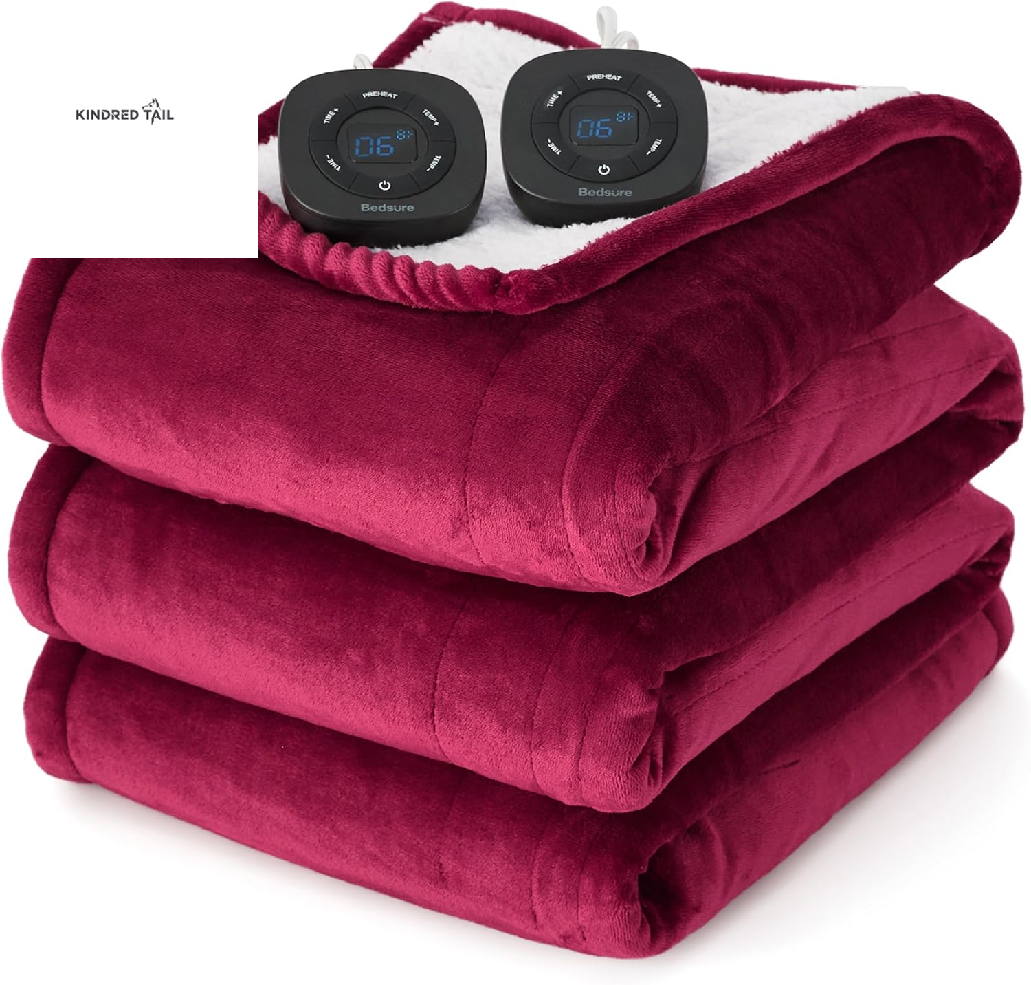 Heated Blanket Throw Blanket - Fast Heating Electric Blanket, Soft Flannel Heated Throw with 4 Time Settings, 6 Heating Settings, Warm Gifts for Grandma & Grandpa & Seniors (50"X60", Grey) - A