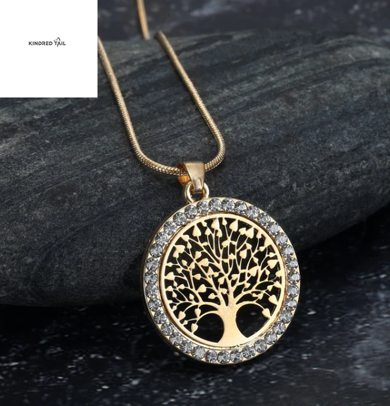 Asgard Crafted Celtic Tree of Life Pendant for Women with Cubic Zirconia – Elegant Ladies Necklace Jewelry Gift