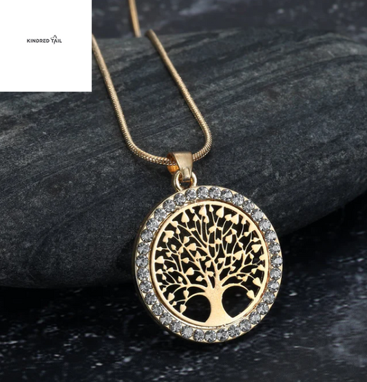 Asgard Crafted Celtic Tree of Life Pendant for Women with Cubic Zirconia – Elegant Ladies Necklace Jewelry Gift