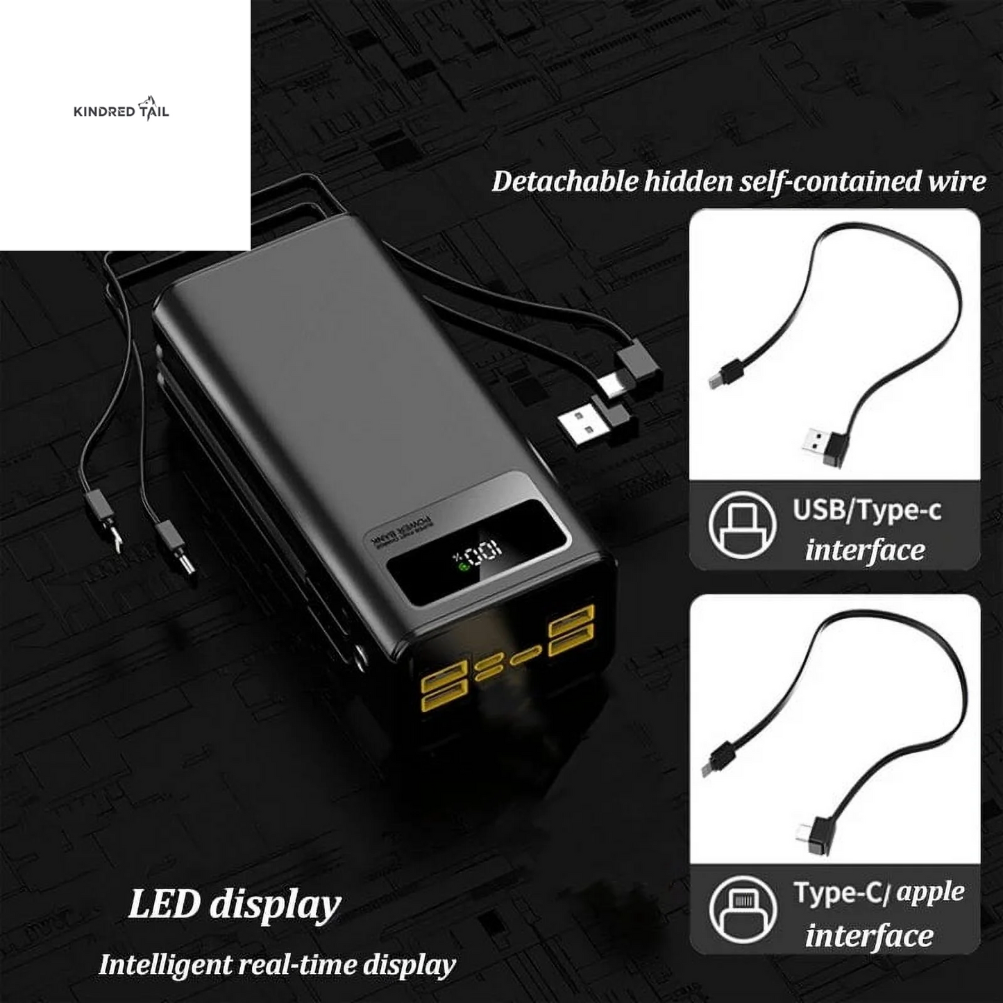 Portable Charger 60000 Mah 120W Super Fast Charger Outdoor Camping Live Power Bank,Power Station LED Display External Battery Pack,Compatible with Iphone & Android Cell Phone